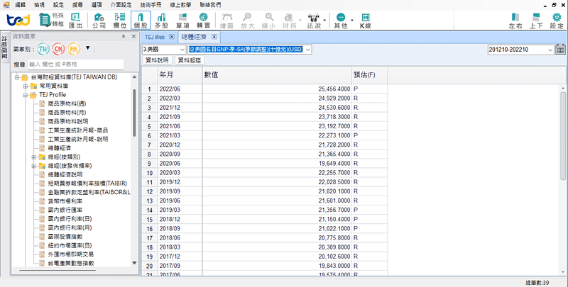 TEJ 財經資料庫