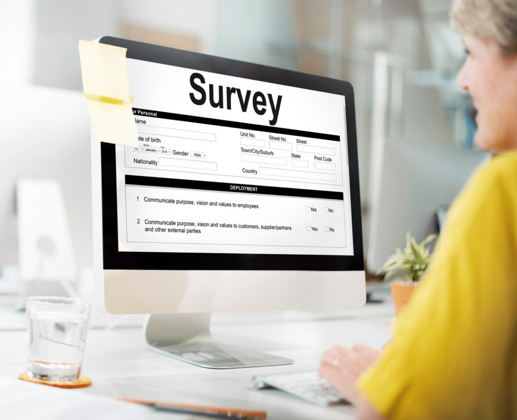Surveys and questionnaires gather numerical data through structured questions.